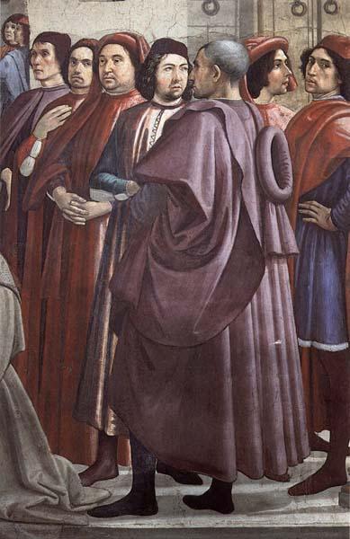 Domenicho Ghirlandaio Details of Erweckung eines Knaben oil painting image